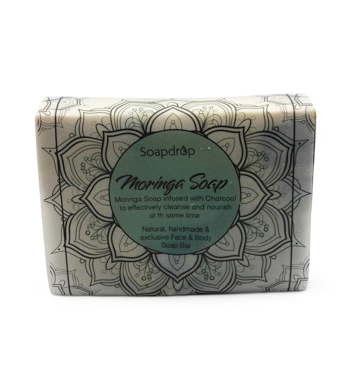 Moringa Soap, Infused with Charcoal to cleanse and nourish, min 180g/6.3oz