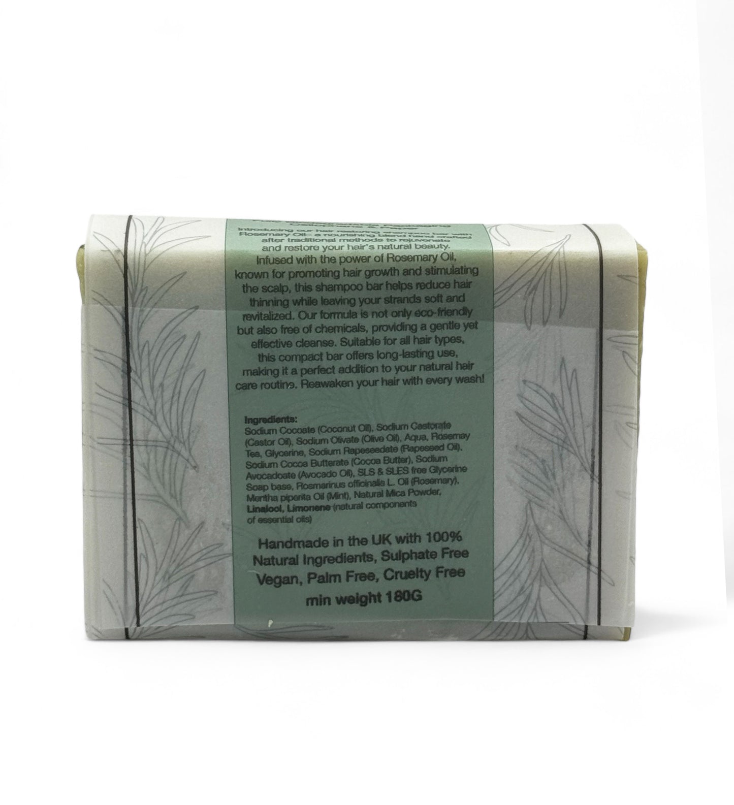 Restoring Rosemary Shampoo, Regain your natural Hair with the Power of Rosemary, min 180g/6.34oz