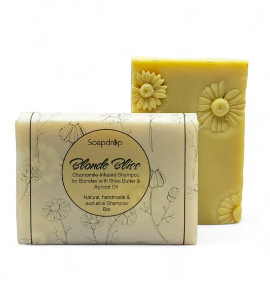 Blonde Bliss Chamomile Shampoo, Chamomile infused Shampoo with Shea Butter and Apricot Oil, 170g/6oz