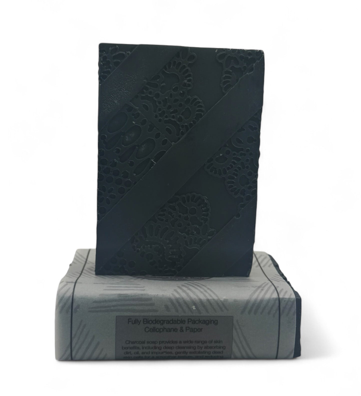 Char Noir, Charcoal Soap infused with Coconut Charcoal, Mint & Pine, min 180g/6.34oz